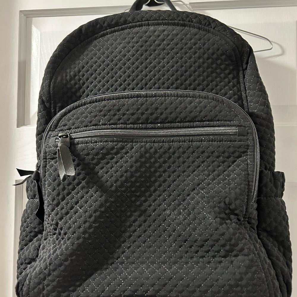 Quilted Black Backpack